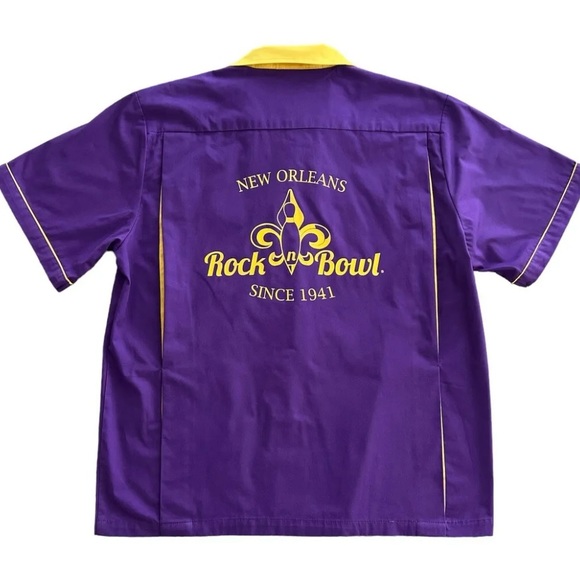 Hilton Men’s Bowling Shirt Rock 'n' Bowl New Orleans Size Med - Picture 2 of 8